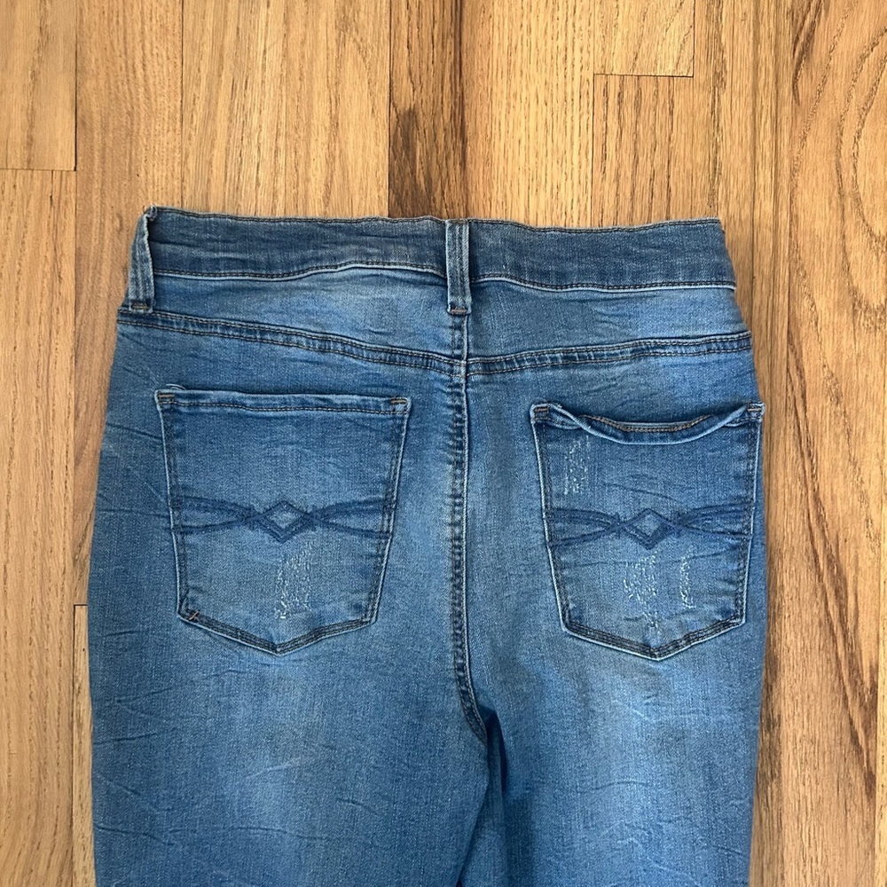 Mudd FLX Stretch High Rise Denim Blue Jeggings Sz 7 - Picture 7 of 7